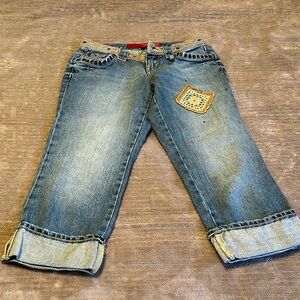 Guess Red and Blue Denim Jeans